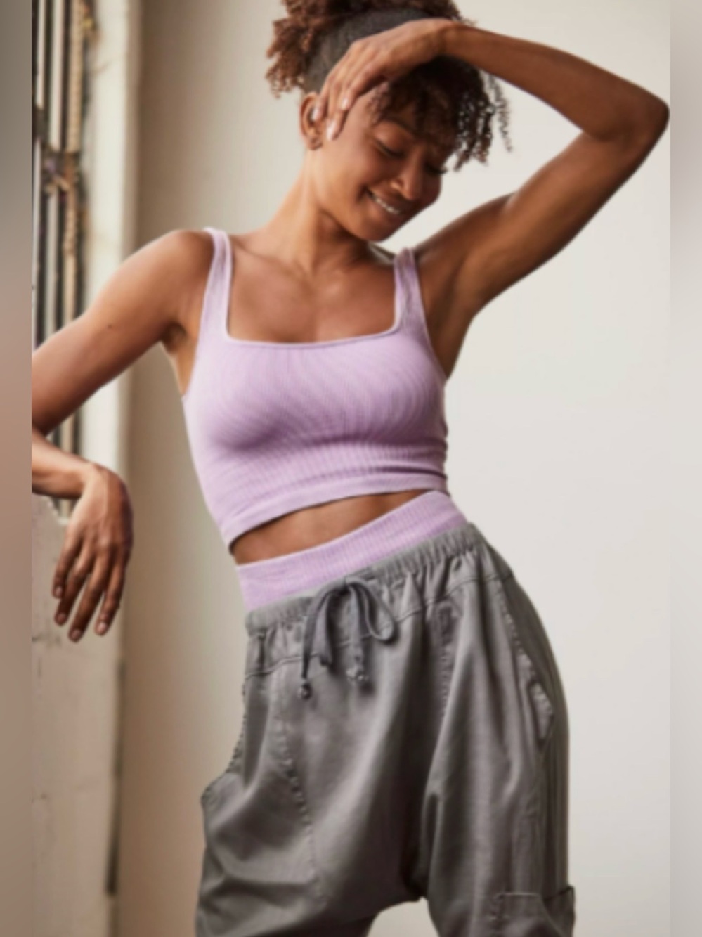 NWOT FP Movement Happiness Runs Square Neck Crop Top - Jam Jewel